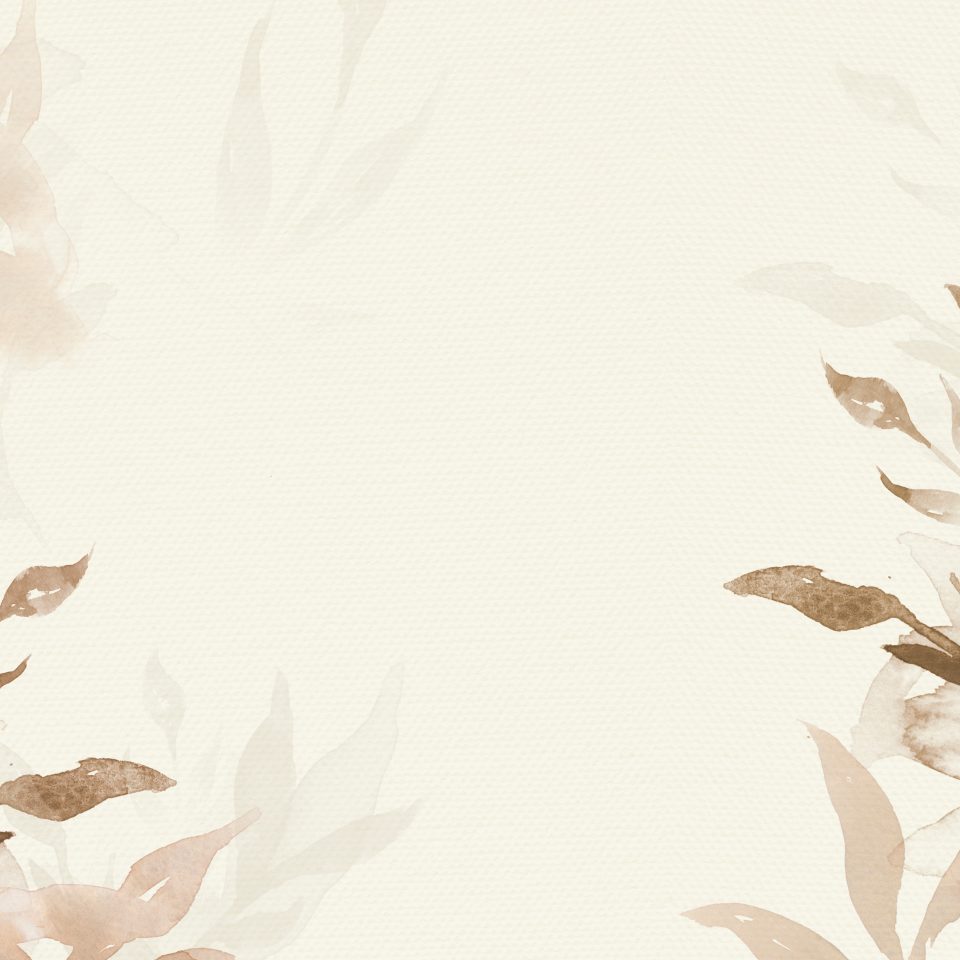 Brown watercolor leaf background aesthetic autumn season