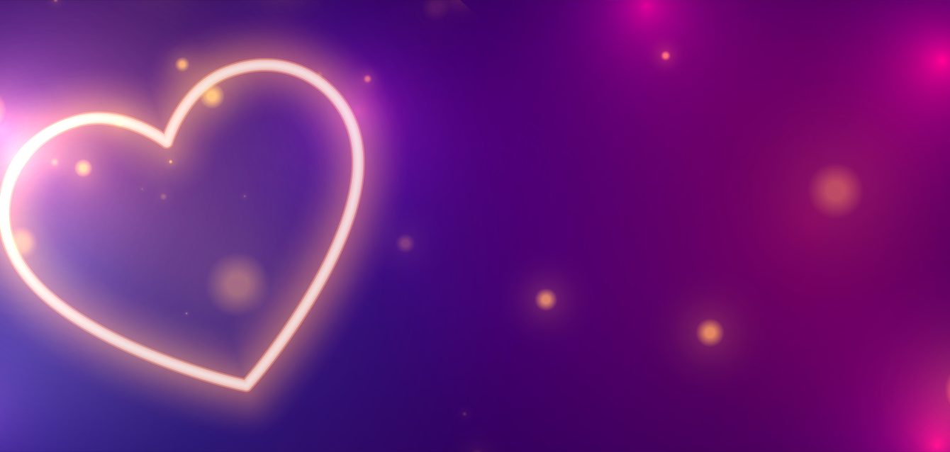 valentines day shiny banner with glowing neon heart valentines day shiny banner with glowing neon heart